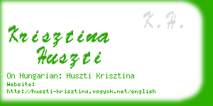 krisztina huszti business card